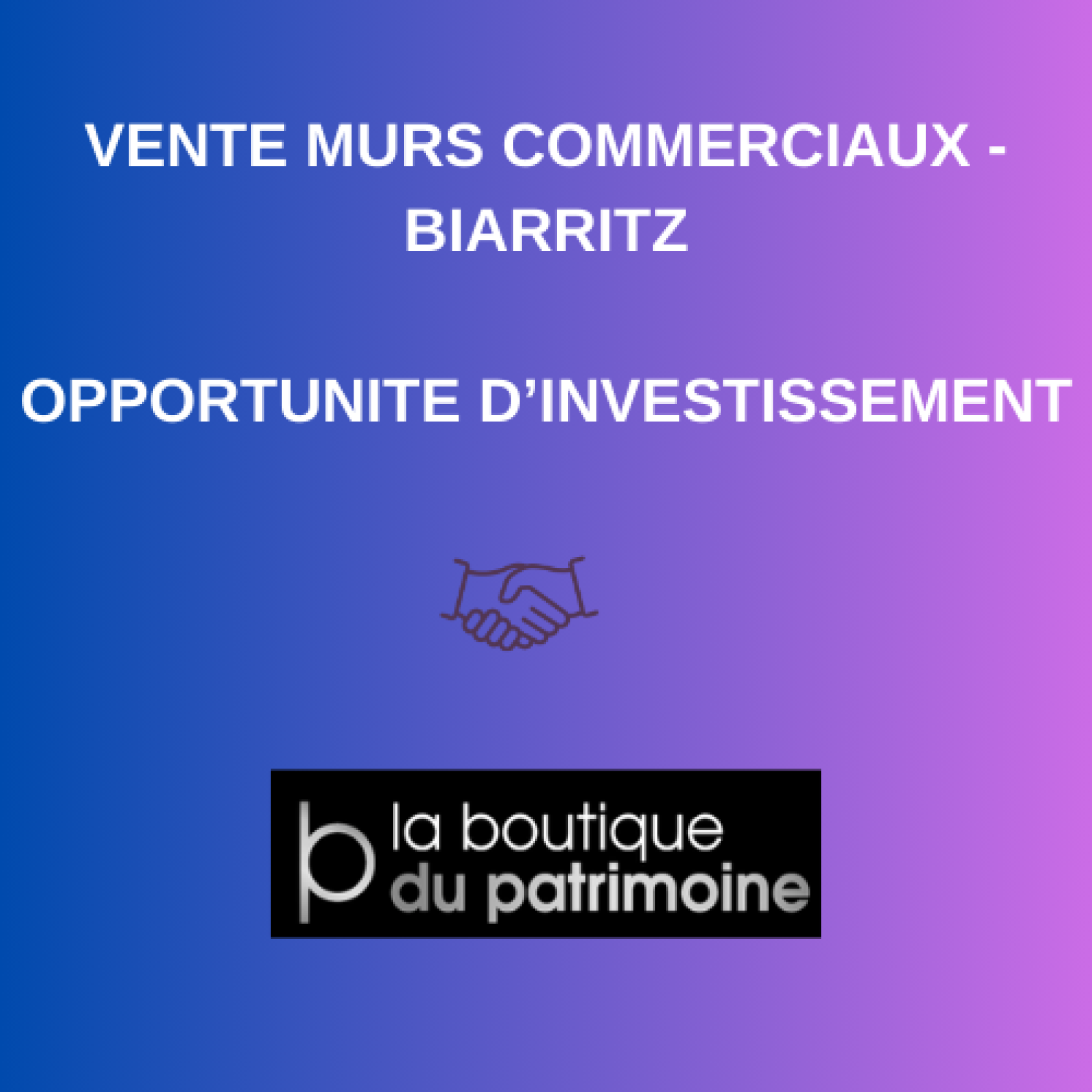 Image_, Murs commerciaux, Biarritz, ref :589